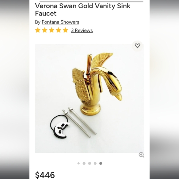 Gold Swan faucet. - Picture 7 of 7
